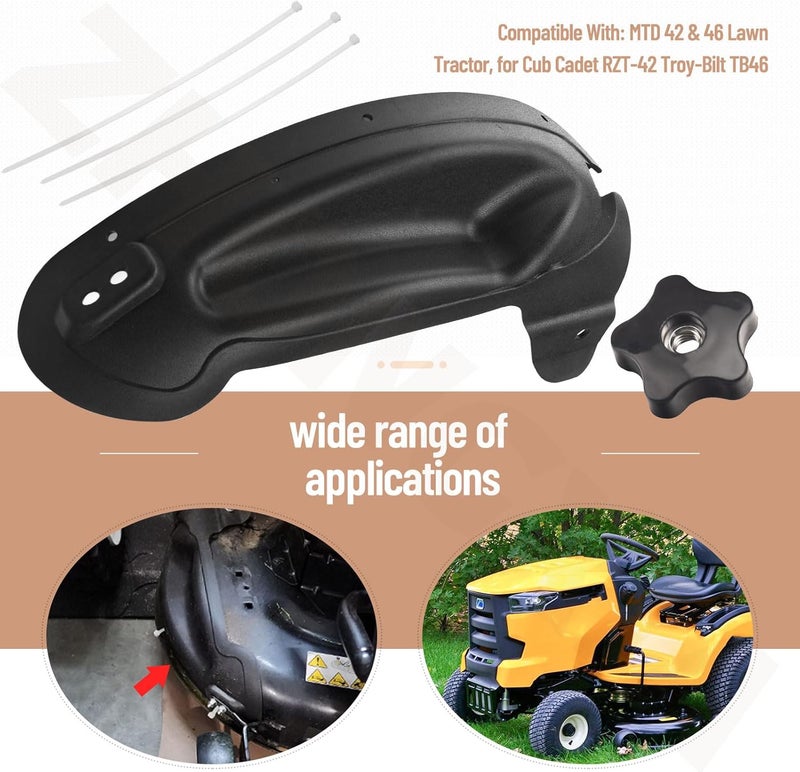 ZHONGXIA سدادة التغطية 631-05195A 631-05195 مجموعة سدادة التغطية لجزازة العشب متوافقة مع MTD Cub Cadet 42" / 46" 19A70041 19B30005 LTX-1046VT LTX-1050KH LTX-1045 63105195A 93105195 نموذج، تناسب 2012 وما بعده - Image 4